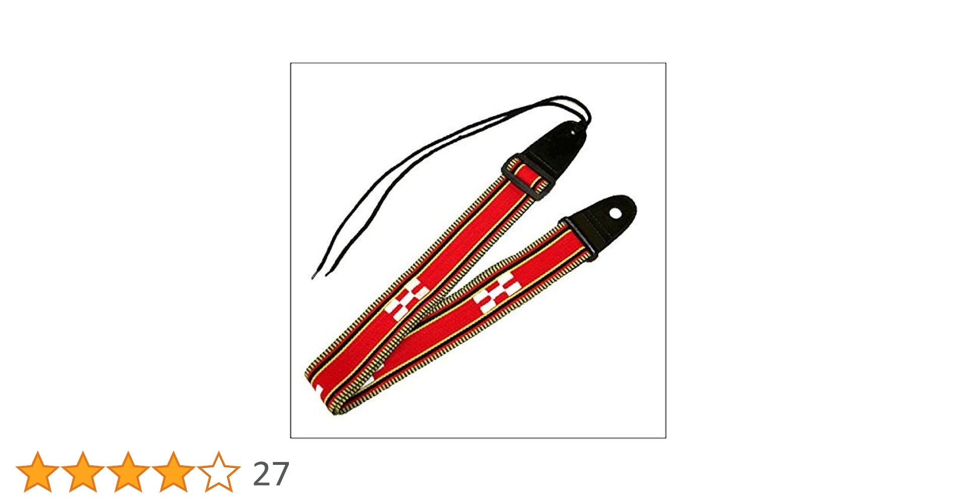 Amazon | 三線ストラップ 八重山ミンサー柄（赤） | 三線