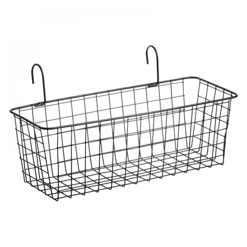 HADECOLL Wall-Mounted Iron Art Storage Rack Student Dormitory Bedside Hanging Basket Household Non-Punching Debris Sorting Artifact Storage Rack