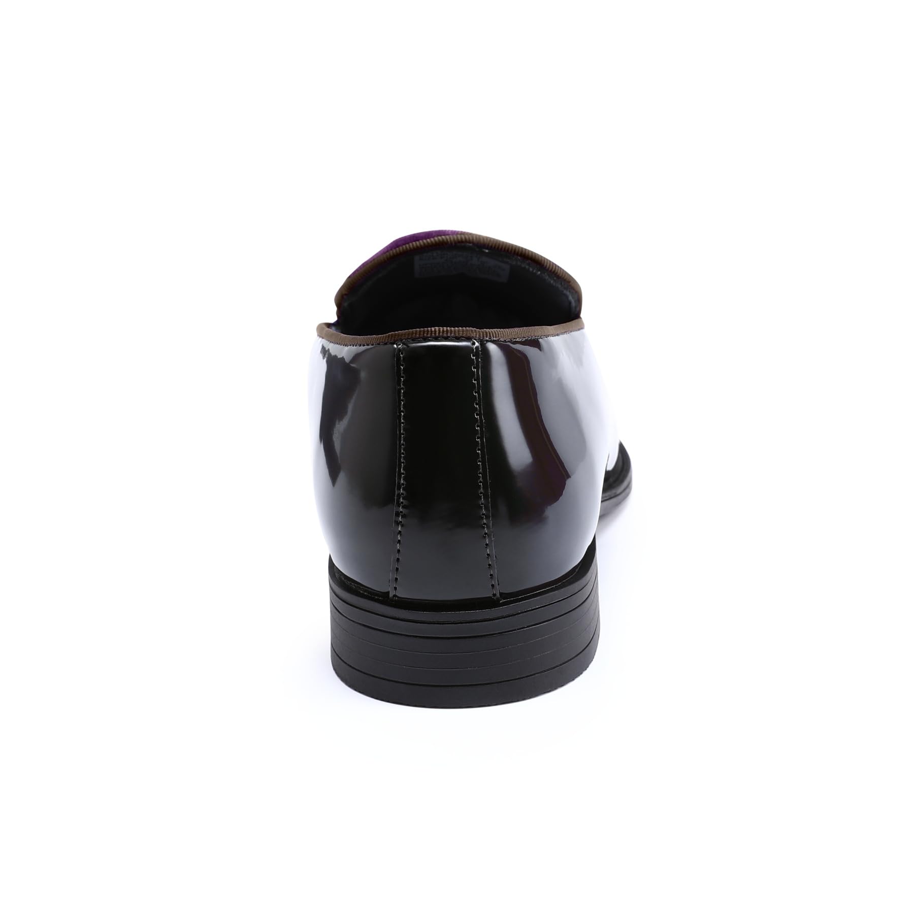 YFFUSHI Loafers Hombre de Piel Charol Brillante Mocasines Bajos Comfort Zapatos de Ceremonia sin Cordones para Boda Oficina y Conducción