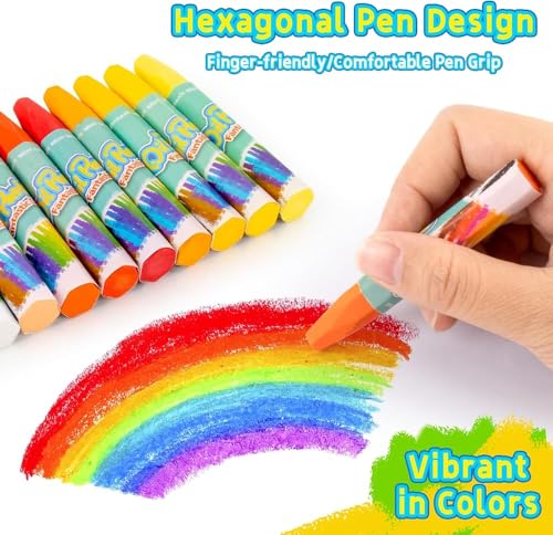 Image of Amitasha 24 Oil Pastels Color Set, Soft Oil Pastels Crayons for Art Painting, Drawing, Blending, Art Supplies for Artists, Beginners, Students