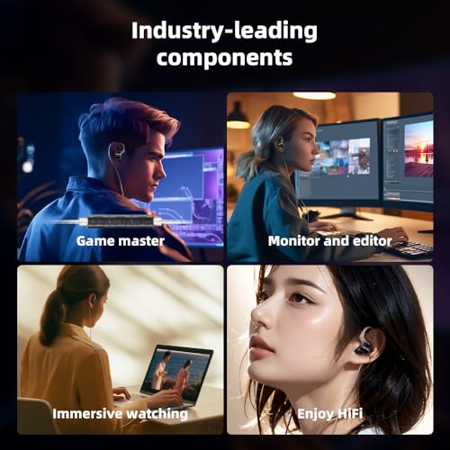 Image of FiiO /JadeAudio JD1 High Performance Dynamic Driver HiFi Bass Stereo in Ear Monitor Headphones Sport Gaming Earbuds with Mic (Silver)