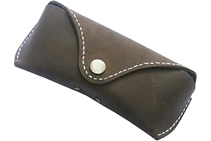 Custom Stitched Vintage Genuine Leather Eyeglass Case for Women