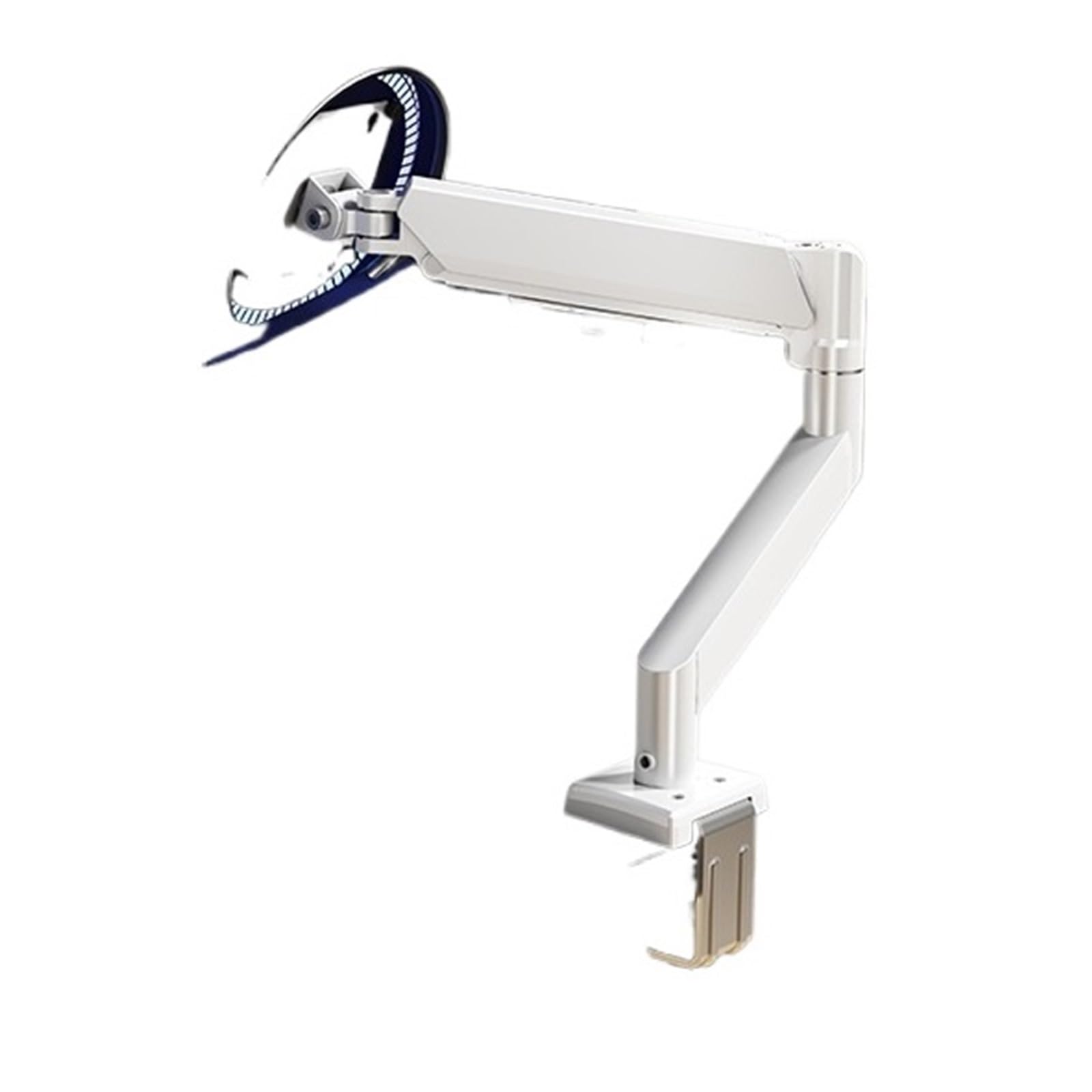 Support d'écran bras robotisé pneumatique blanc pour moniteur PC - 2