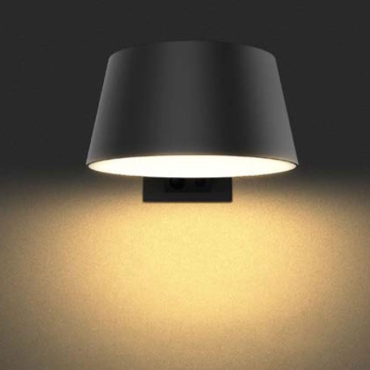ASLO - Solarna lampa ścienna LED, czarna, 5,26 W, 1000 lm, kąt 120°, bezprzewodowa, inteligentna, IP54