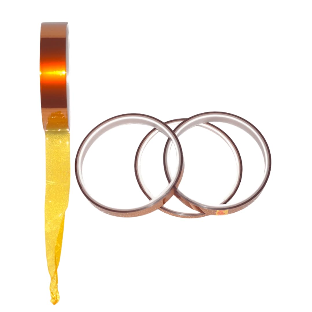Polyimid-Folienklebeband – 10 µm, einseitig klebend, for Elektronik und Hochtemperaturanwendungen, 1 Stück(0.01mmx50mmx10M)
