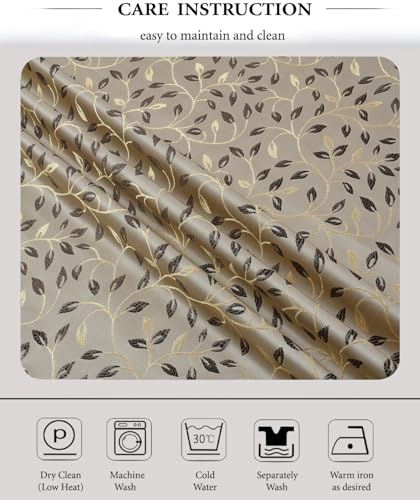 Image of FRESH FROM LOOM Opaque Curtains for Door 10 Feet Long|Big Window Curtain Polyester Weaved Parda|Modern Parde for Living Room Bedroom|Home Office Screens (Set of 3 |Coffee) Rod pocket