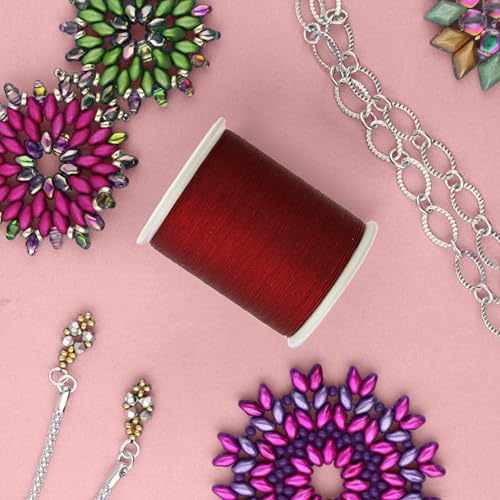 Hilo para bisutería Nozue Sonoko Nylon Rojo 100m miniatura 5