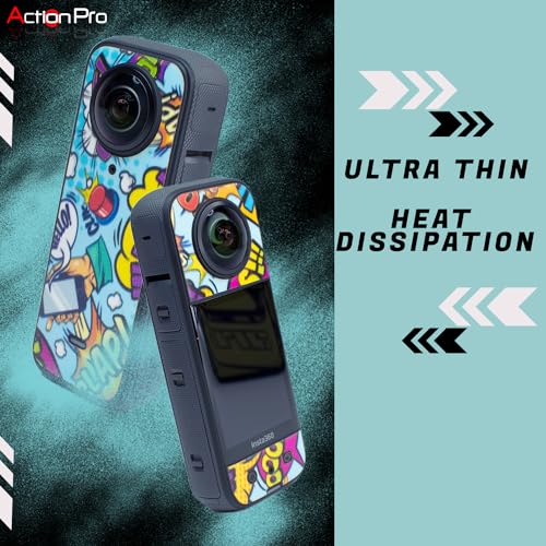Image of Action Pro Camera Waterproof Skin Compatible with Insta360 X3 Action Camera (Yellow & Blue)