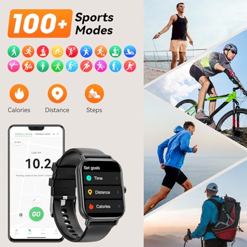 Haulvean Smart Watch for Men Women Answer/Make Calls,1.85''HD Smartwatch with Pedometer 24/7 Heart Rate SpO2 Sleep Monitor,110+ Sports Fitness Watch,IP68 Waterproof Activity Tracker for Android iOS - Image 6
