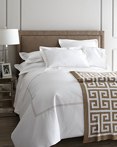 Grande Hotel by Sferra - Full/Queen Duvet Cover 88x92 (White/Taupe)