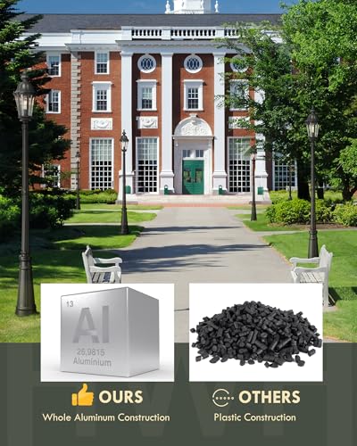 Image of HWH Outdoor Pole Lights with Post 85'' Aluminum Lamp Post Light Fixtures with Seeded Glass, Exterior Hardwired Street Light for Outside Yard Garden Pathway, Matte Black, 5HW90PL BK