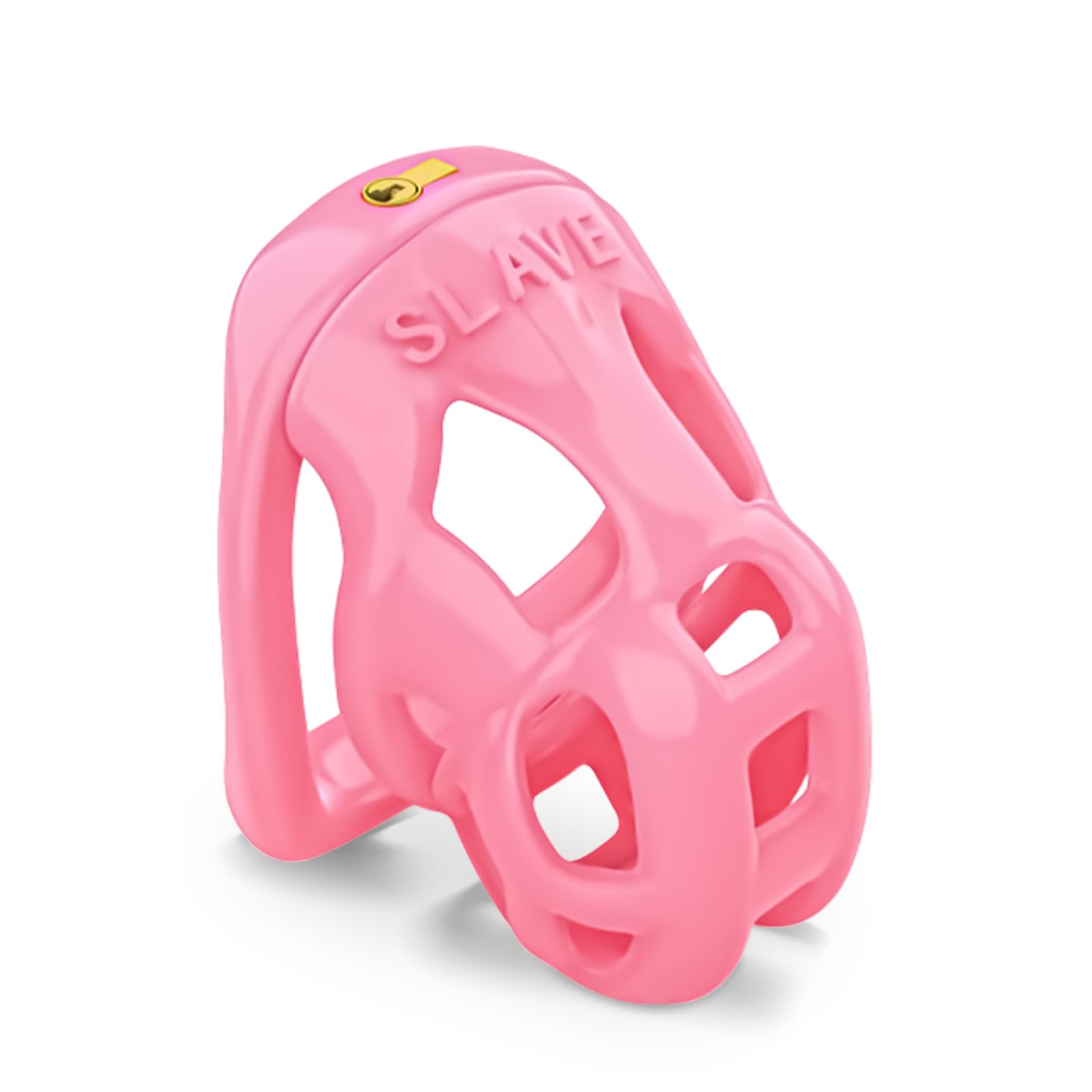 Male Chastity Cage Small Short Chastity Devices with 4 Sizes Penis Ring and Invisible Lock for Man Penis Exercise Cock Cage Bondage Gear & Accessories Lightweight Adult Sex Toys Pink-s-small