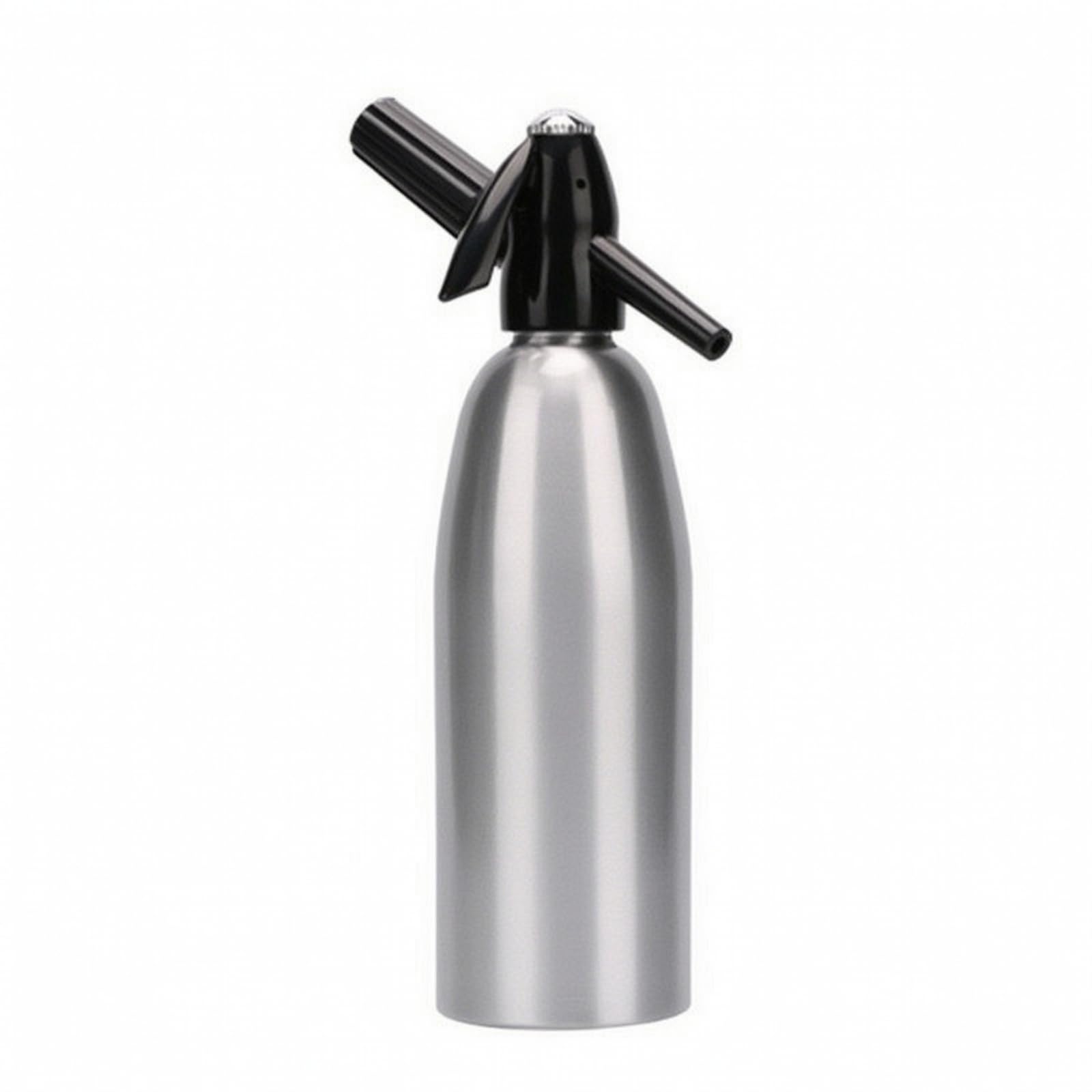 Baoblaze Sifón Gaseosa Manual Compacta | Sifón carbonatador Bolla Aluminio, Reutilizable, Máquina Agua con Gas con Bolla Carbonatación 1 L, para Cocina, Plata