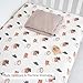 LollyBanks Baby Crib Sheets 2 Pack, 100% Cotton Muslin Breathable Fitted Crib Sheet for Boys, Soft and Snug Baby Bed Sheets for Standard 52