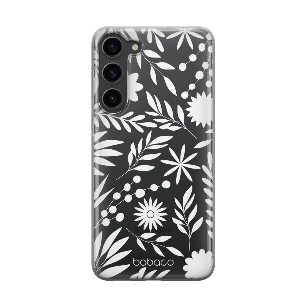 Babaco ERT GROUP mobile phone case for Samsung S23 PLUS original and officially Licensed pattern Flowers 023 optimally adapted to the shape of the mobile phone, partially transparent