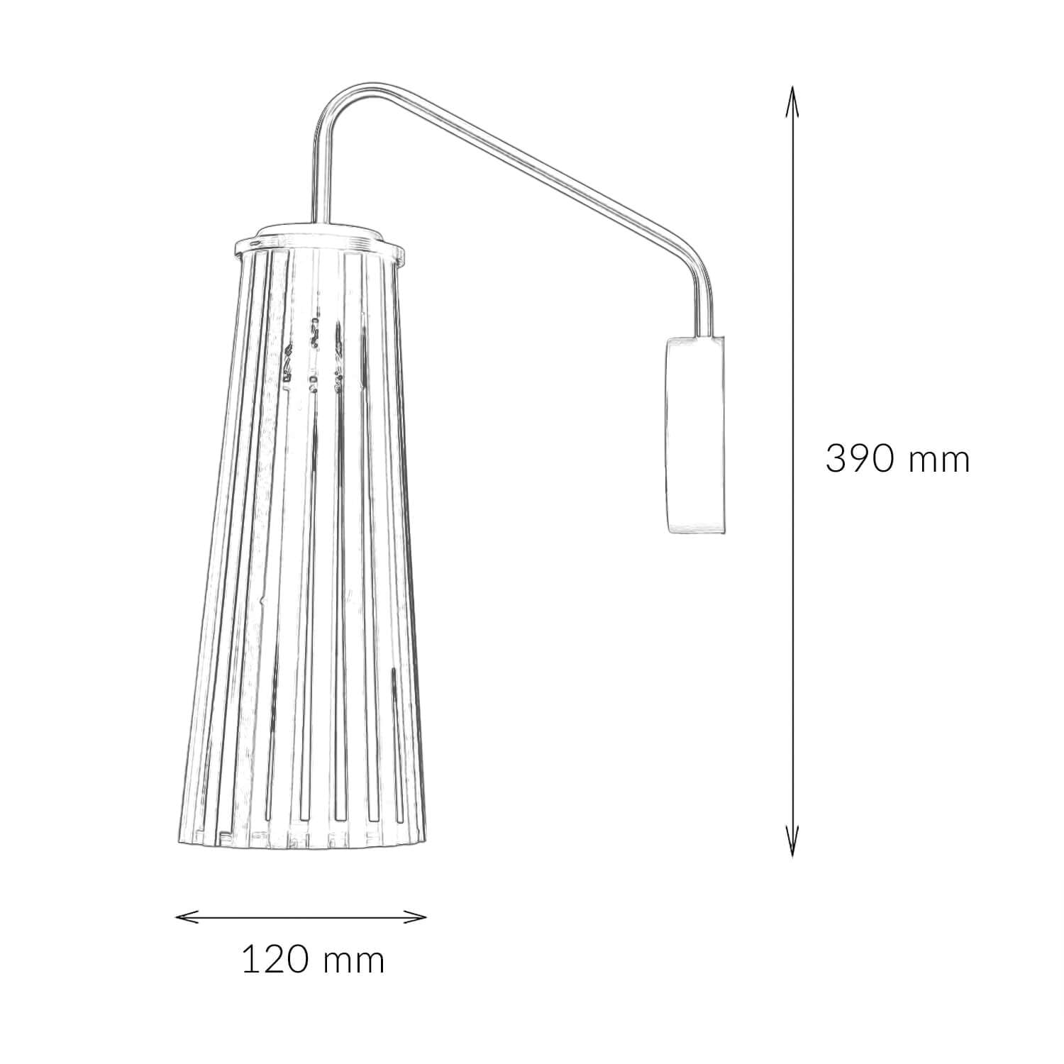 Licht-Erlebnisse Wandleuchte Holz Metall Natur Weiß Wohnzimmer Esszimmer T:27 cm GU10 dekorativ stylisch Skandinavische Wandlampe Schlafzimmer DOVER