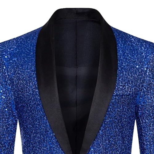 Men Sequin Sparkly Suit Jacket Tuxedo Prom Blazer Casual Shiny Sport Coat2