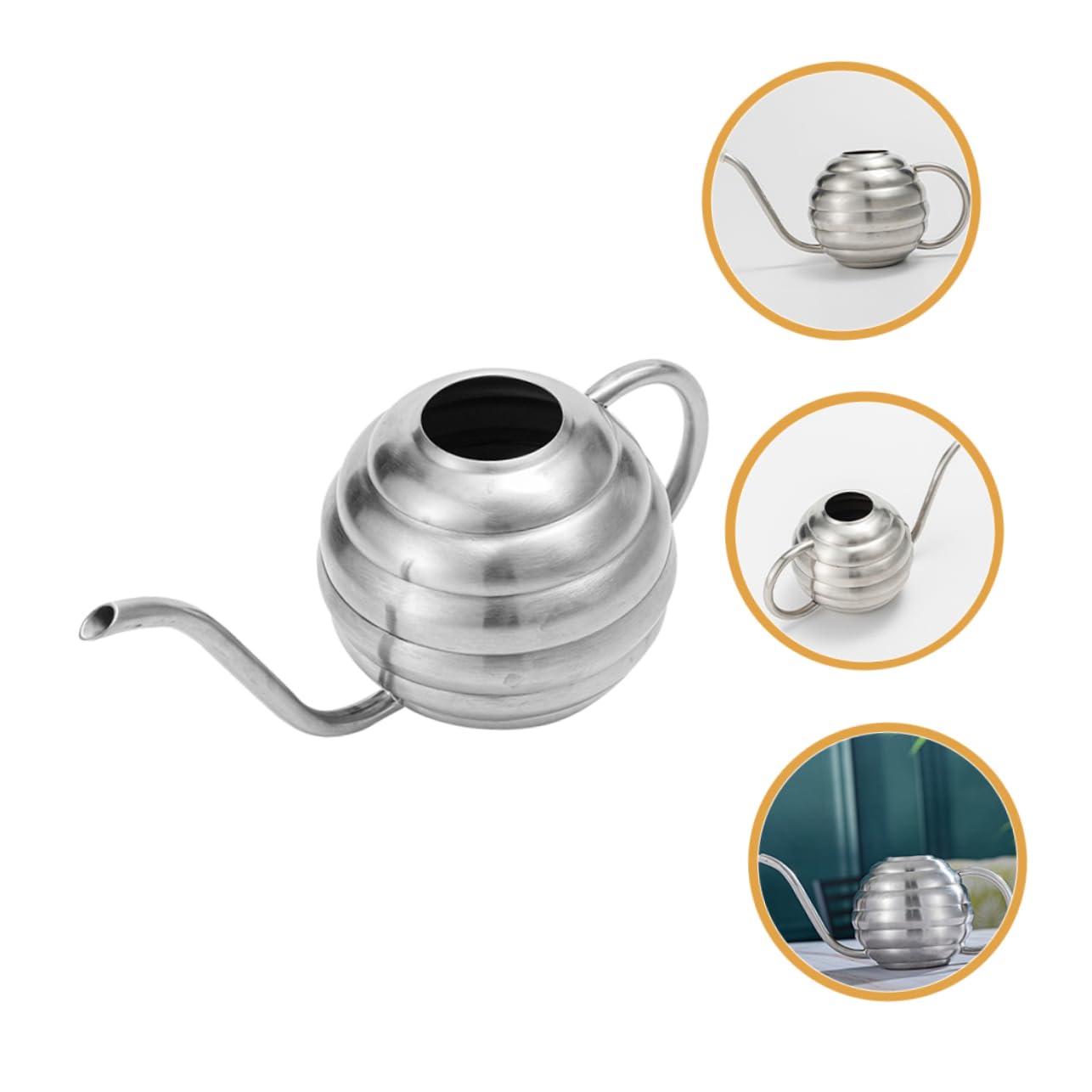 TOYANDONA Regadera De Acero Inoxidable Hervidor De Agua para Jardín Herramienta De Jardinería Regadera De Metal para Regar Plantas Interior o Exterior Pulverizador De Agua Pequeño