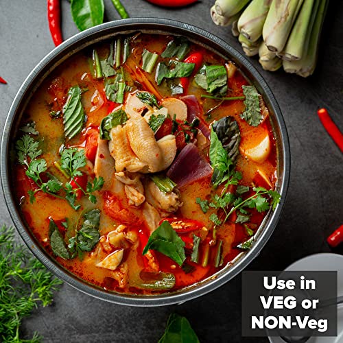 Image of EL The Cook Red Thai Curry Paste - Spicy | 100% Veg & Natural | Make Restaurant Style Chicken, Fish, Prawn, Vegetable, Tofu Thai Curry Fresh at Home | 50g Pack Serves 4-5 | Ready to Cook | Pack of 2