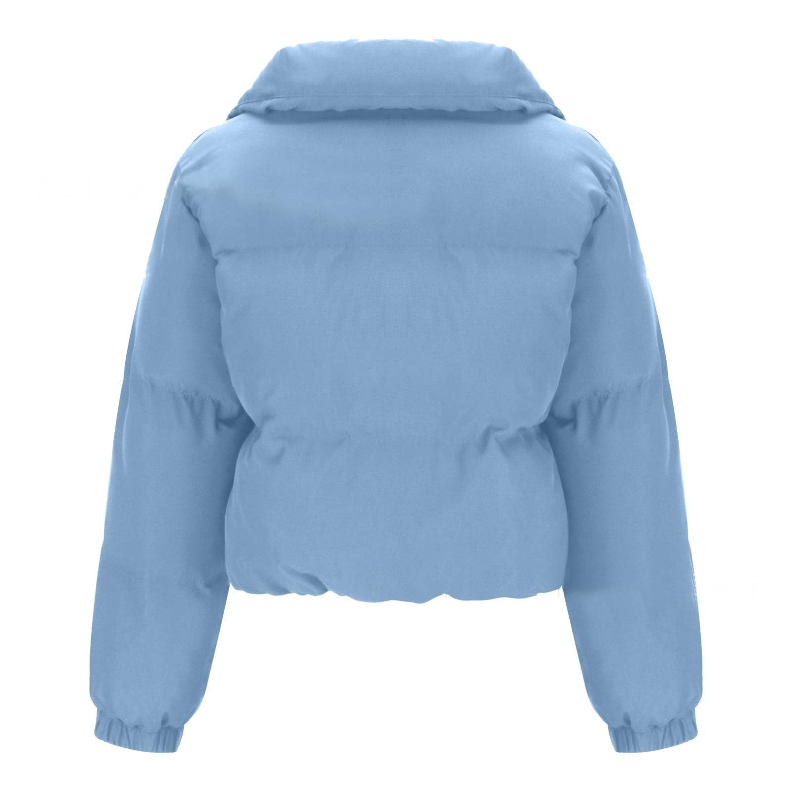 Genérico Abrigo Invierno Mujer Plumon,Chaqueta Corta De Invierno Para Mujer Manga Larga Cuello Con Cremallera Abrigo Corto