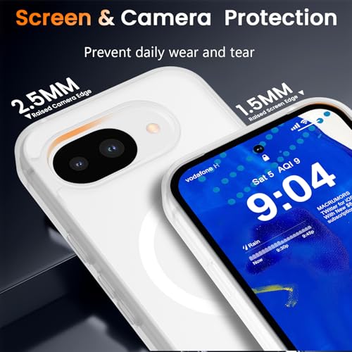 Image of WRJ Magnetic Case for Google Pixel 10a 6.3-Inch, Frosted Clear