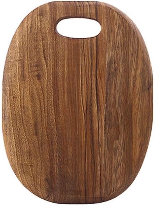 Whole Wood Solid Acacia Cutting Board with Juice Groove, Reversible Kitchen Chopping Tray for Fruit, Bread, and Steak