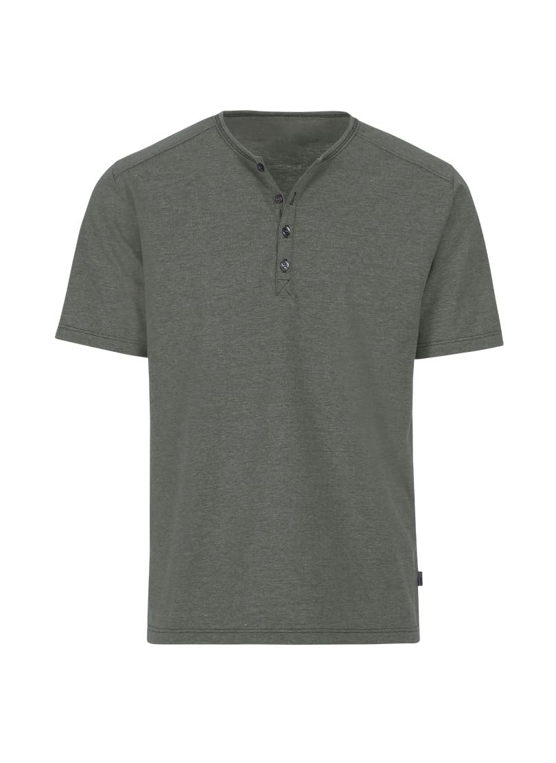 Trigema T-Shirt mit Knopfleiste Deluxe Baumwolle
