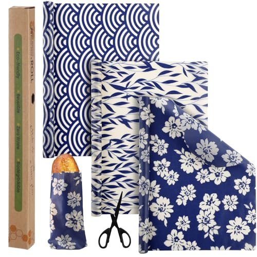 10 Best Beeswax Wrap Rolls That Make Food Storage a Breeze 8 Moukeren Reusable Beeswax Food Wrap (3 Rolls)