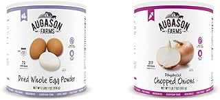 Augason Farms Dried Whole Egg Product 2 lbs 1 oz (Pack of 1) & Dehydrated Chopped Onions No. 10 Can, 1 lb 7 oz (652 g) (5-12000)