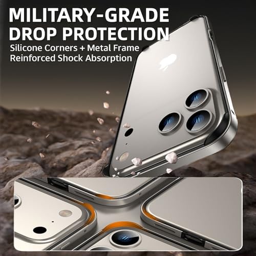 Coque iPhone 17 Pro Max bumper aluminium vert cadre métallique