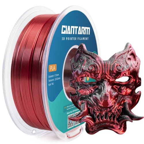 Image of GIANTARM Dual Color PLA Filament, Silk PLA Filament 1.75mm + /-0.02mm,1KG Spool(2.2lbs) Vacuum Packaging, 3D Printing Filaments Fit Most FDM Printer