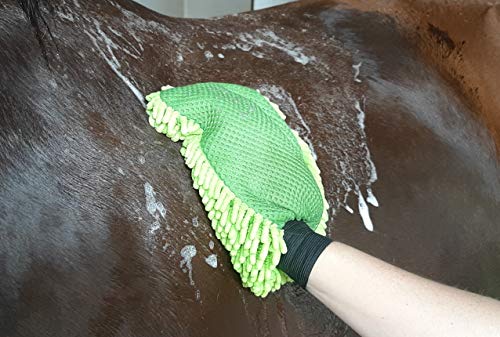 LUCFOR Fellpflegehandschuh für Pferde, Hunde und Katzen, zur sanften Reinigung