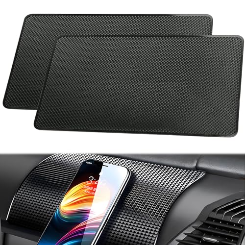 2 Pezzi Tappetino Antiscivolo per cruscotto Anti-Scivolo, Tappetino Auto cruscotto, Non scivolosa del Cuscinetto, Anti-Slittamento di stuoia, Antiscivolo Mat per telefoni cellulari