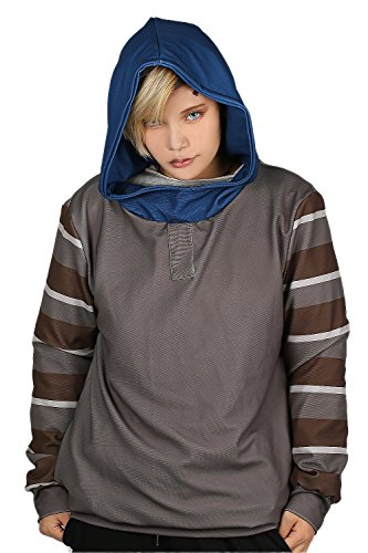 Xcostume Creepypasta Hoodie Unisex Deluxe Polyester Ticci Toby Pullover Jacket Cosplay M