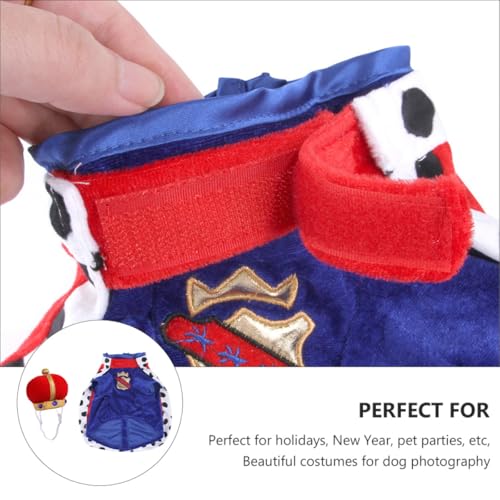 Disfraz Beaupretty corona y capa para perros tamaño M miniatura 7