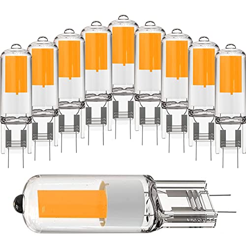 Ampoule LED G4 220V 3W Équivalent 35W G4 Ampoule Halogène Dimmable Ampoules LED à intensité Variable G4 avec Angle de Faisceau à 360°,Warm White,10PCS Cover
