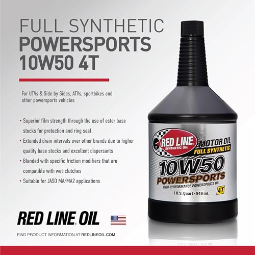 Aceite de motor sintético Red Line 10W50 1 cuarto miniatura 3