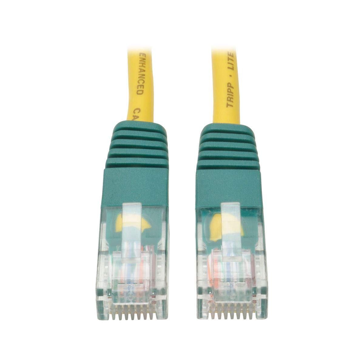 Tripp Lite Cat5e 350MHz Molded Cross-Over Patch Cable RJ45 M/M - Yellow, 25FT