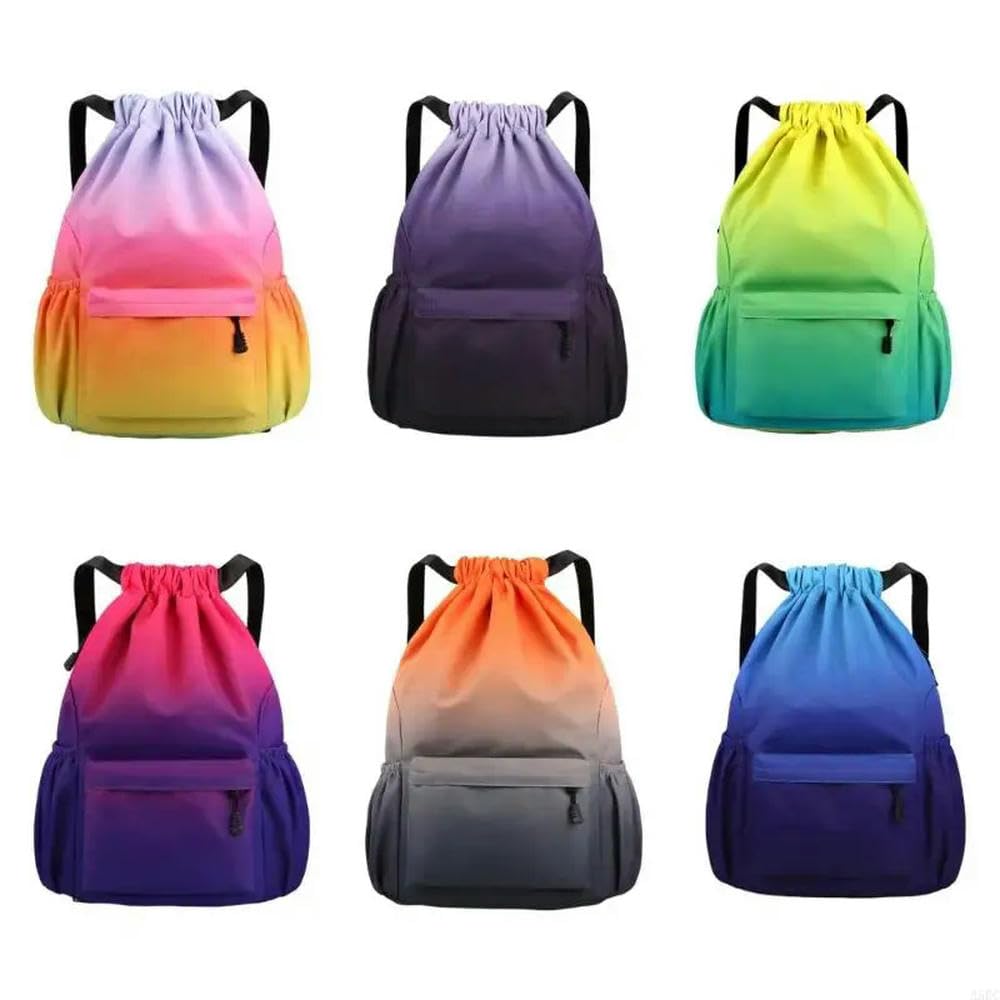 ZBDP - Zaino sportivo con coulisse, borsa da palestra, borsa da basket, grande capacità, borsa da spiaggia, zaino per donne e uomini