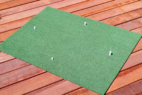 koenig-tom Profi Golf Abschlagmatte Drivingrange Übungsmatte 130x100cm + 4 Rubbertees/Rangetees