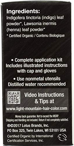 Light Mountain Tinte para Cabello Henna Negro Orgánico 4 oz miniatura 5