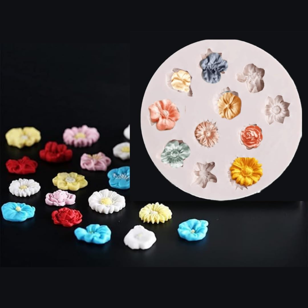 LEGACYCART Flower Silicone Moulds, 11 Grids for Jewellery, Earrings, Cake Decorating 2