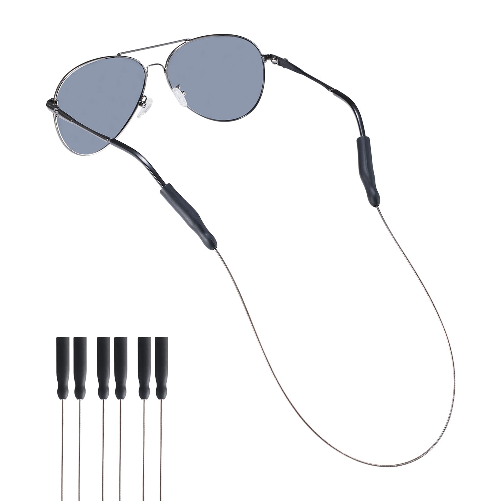 Gdnmpat Glasses Strap - Sunglasses Strap, No Tail Wire Eyeglasses Straps Eyewear String, Eye Glasses Holders Around Neck for Men, Women, Kids, Glasses