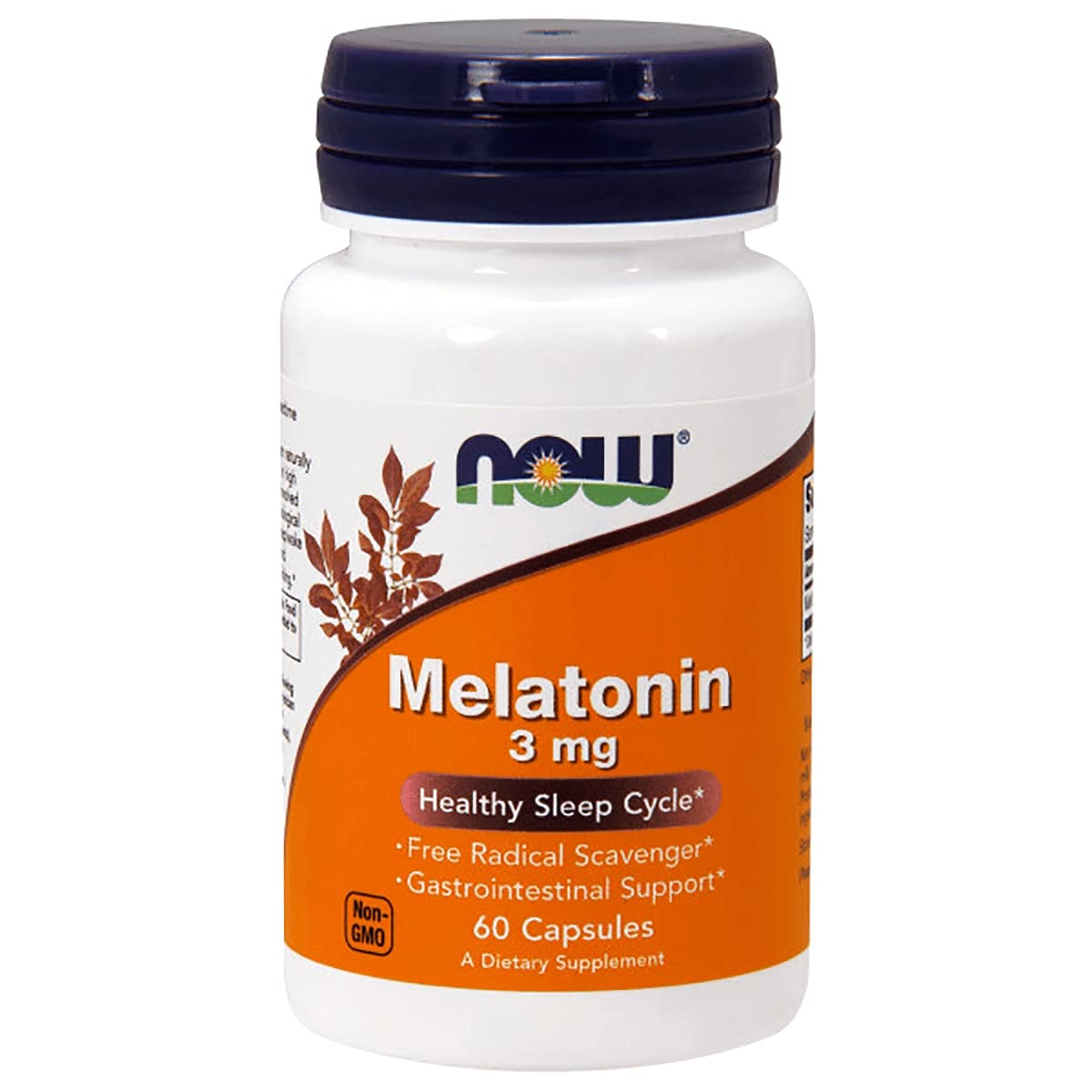 Now Foods Melatonin 3mg (Healthy Sleep Cycle) - 60 Veg Capsules