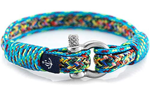 Slim Nautical Bracelets by Constantin Nautics Awesome Handmade Bracelets of Nautical Sailing Rope- Large Variety with Stainless Steel Screw Barrel Clasps - Gift Idea for Men & Women - 7.10IN…