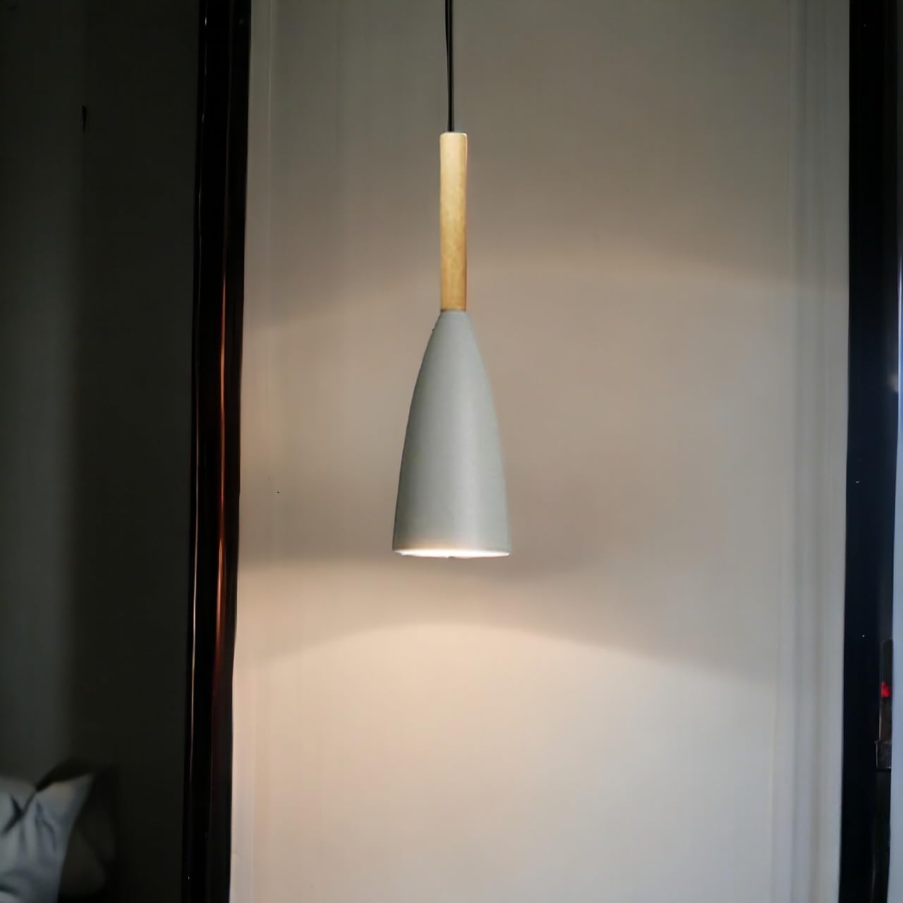 GreyWings Modern Cone Grey Aluminium Hanging Pendant Light Cord, Antique Decor, E-27 Holder,(Bulb is not Included.), Pack of 1-image-47