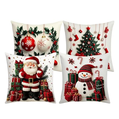 Fundas de cojín navideñas 45x45 cubiertas decorativas para cojines de sofá e interior 2