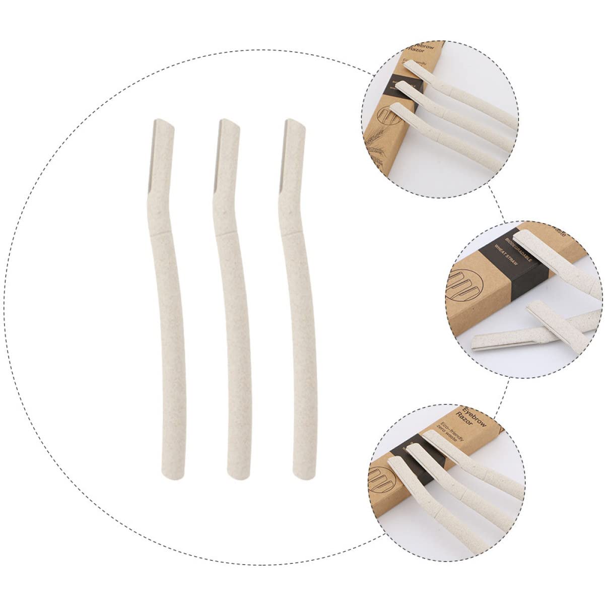 SHERCHPRY 3 Set Set Di Rifinitore Per Sopracciglia Rasoio Per Sopracciglia Modellatore Toelettatura Professionale Kit Di Strumenti Per Il Trucco Strumenti Per Rifinire Le 3 pezzi*3