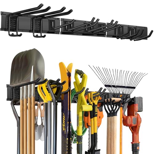 LRYXEG Garage Tool Organizer Wall Mount 48in Tool Rack 420LBS Capacity