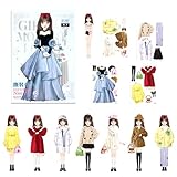 CGACCSD Magnetische Puppen aus Papier zum Anziehen | Magnetische Puppenkleider-Sets Prinzessinnen, Lernspiel für Nachahmung und Lernen | festliche Aktivität für Geburtstag Halloween Weihnachten